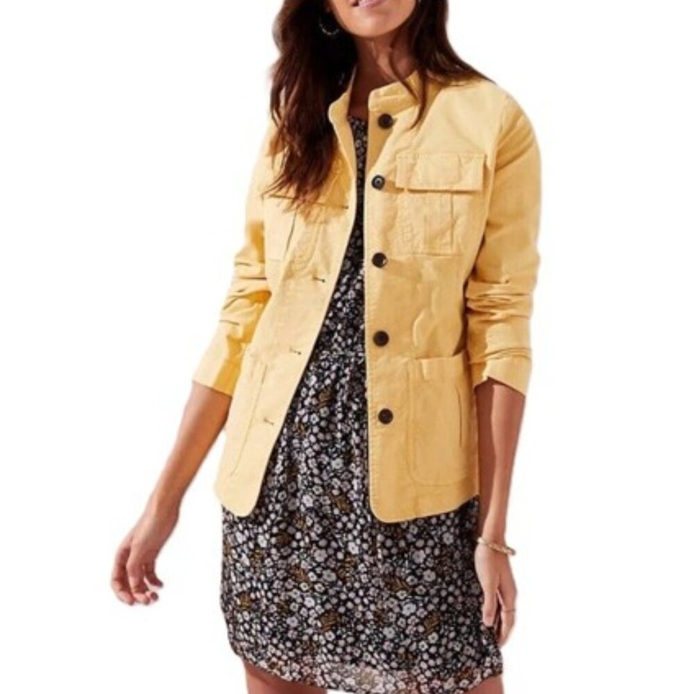 Loft Stretch Cotton Utility Jacket Sz XL